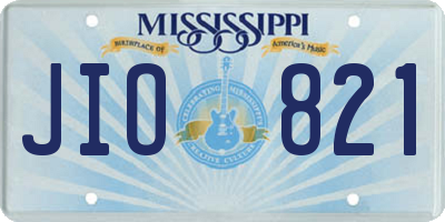 MS license plate JIO821