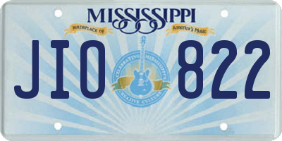 MS license plate JIO822