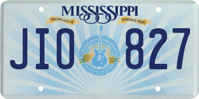 MS license plate JIO827