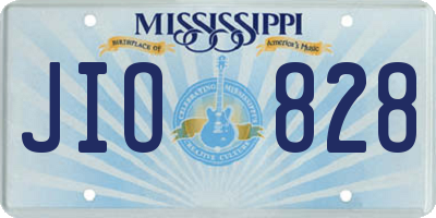 MS license plate JIO828