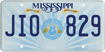 MS license plate JIO829