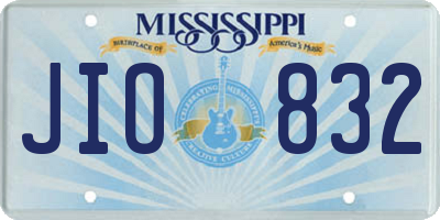 MS license plate JIO832