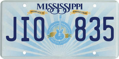MS license plate JIO835