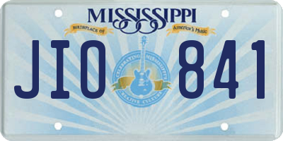 MS license plate JIO841