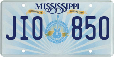 MS license plate JIO850