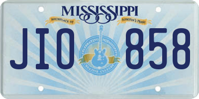 MS license plate JIO858
