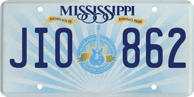 MS license plate JIO862