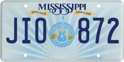 MS license plate JIO872