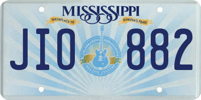 MS license plate JIO882