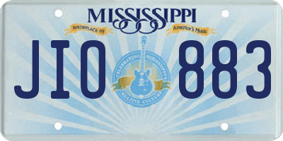 MS license plate JIO883