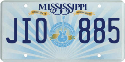 MS license plate JIO885