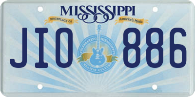 MS license plate JIO886