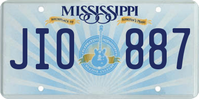 MS license plate JIO887