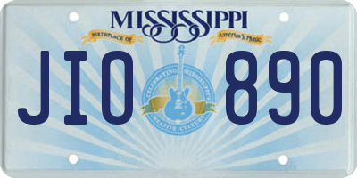 MS license plate JIO890