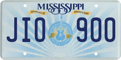 MS license plate JIO900