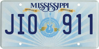 MS license plate JIO911