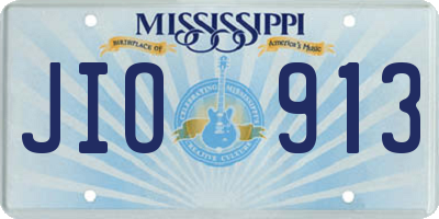 MS license plate JIO913