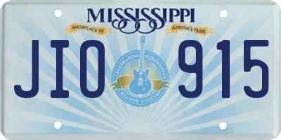 MS license plate JIO915