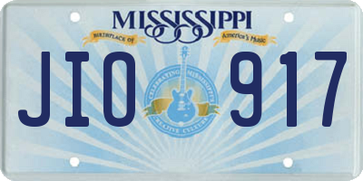 MS license plate JIO917