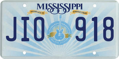 MS license plate JIO918