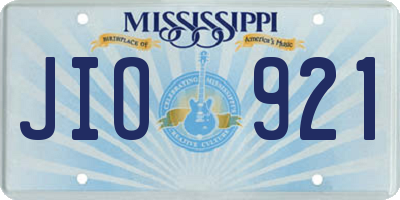 MS license plate JIO921