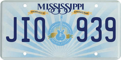 MS license plate JIO939