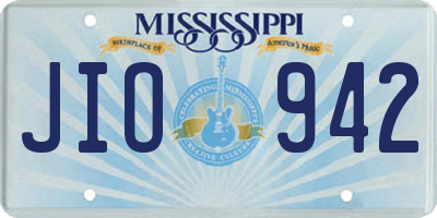MS license plate JIO942
