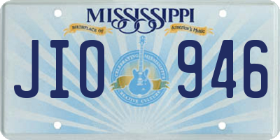 MS license plate JIO946