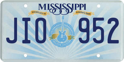 MS license plate JIO952