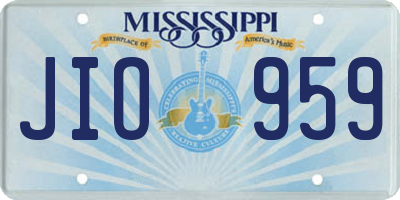 MS license plate JIO959