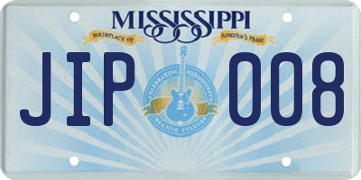 MS license plate JIP008
