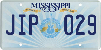 MS license plate JIP029