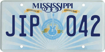 MS license plate JIP042
