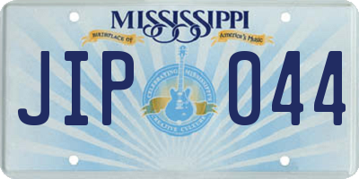 MS license plate JIP044