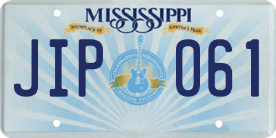 MS license plate JIP061