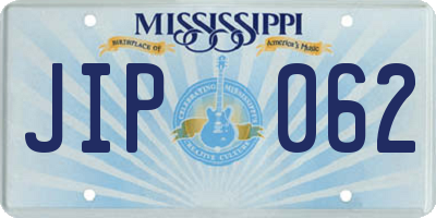 MS license plate JIP062