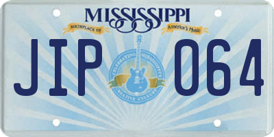 MS license plate JIP064