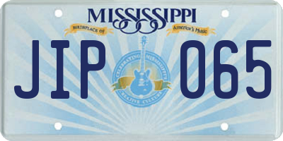 MS license plate JIP065