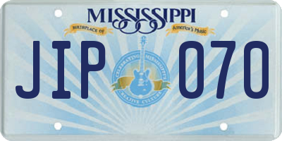 MS license plate JIP070