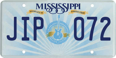 MS license plate JIP072