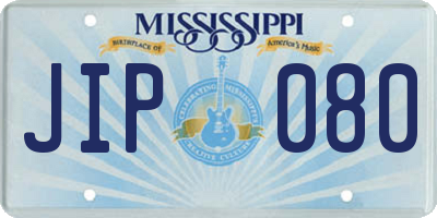 MS license plate JIP080