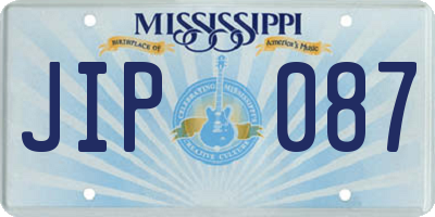 MS license plate JIP087