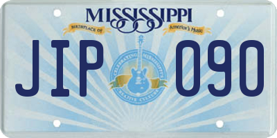 MS license plate JIP090