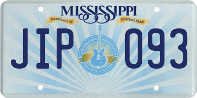 MS license plate JIP093