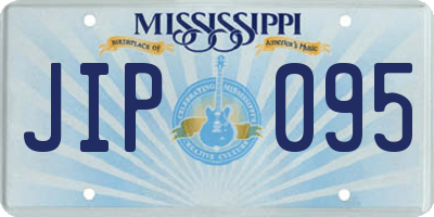 MS license plate JIP095