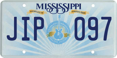 MS license plate JIP097