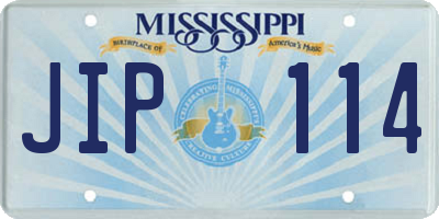 MS license plate JIP114
