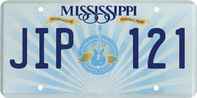 MS license plate JIP121