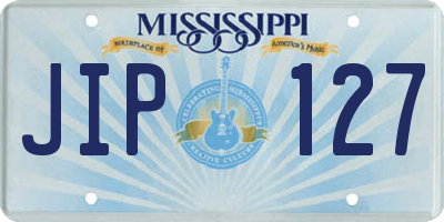 MS license plate JIP127
