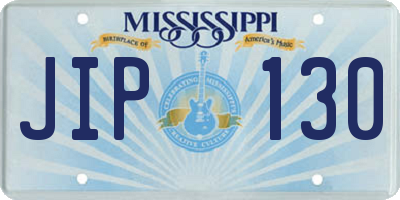 MS license plate JIP130